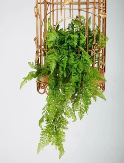 Outlet DecoWoerner Kunstpflanzenhänger Frauenfarn, 119 Cm grün