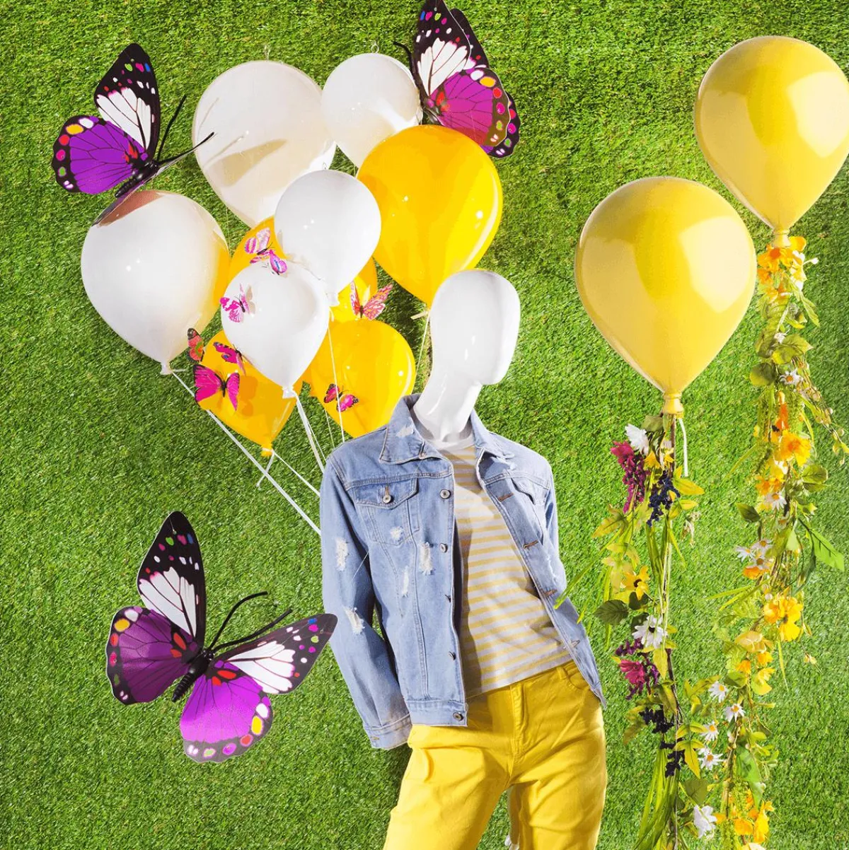 Best DecoWoerner Kunststoff-Ballon Gelb 28 Cm Ø