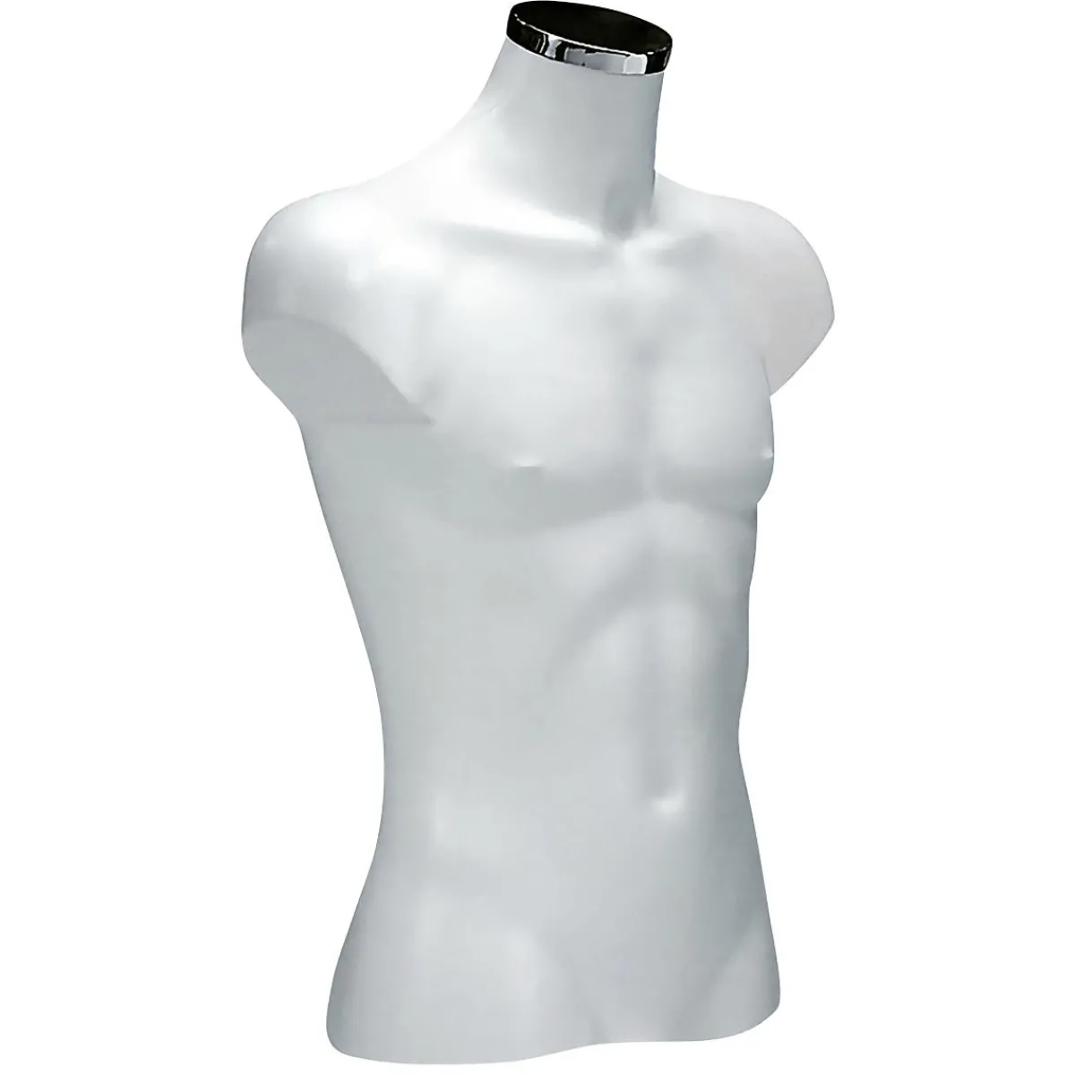 Discount DecoWoerner Kunststoff-Torso Herr 70 Cm weiß