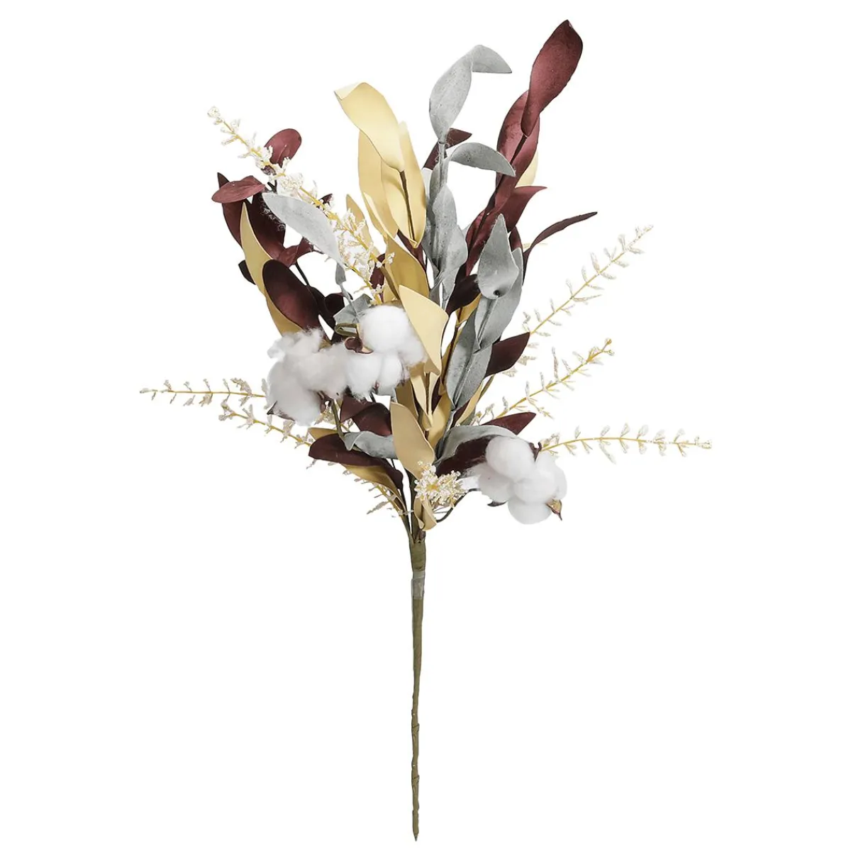Hot DecoWoerner Kunstzweig "Baumwoll-Blüten-Grasmix" 25 X 58 Cm braun
