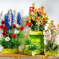 New DecoWoerner Kunstzweig Bouvardia 85 Cm gelb