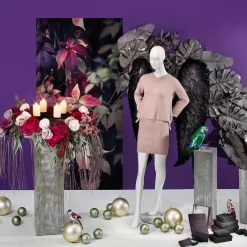 Discount DecoWoerner Kunstzweig Eukalyptus, 70 Cm violett
