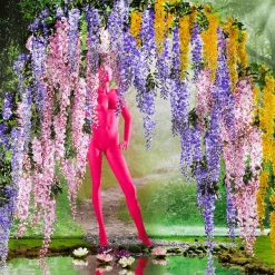 Clearance DecoWoerner Kunstzweig Wisteria Goldregen, 140 Cm, gelb