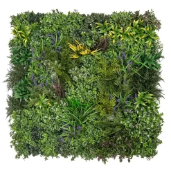 Clearance DecoWoerner Lavendel Grasmix Kunstpflanzenpaneel B1, 1 X 1 M grün