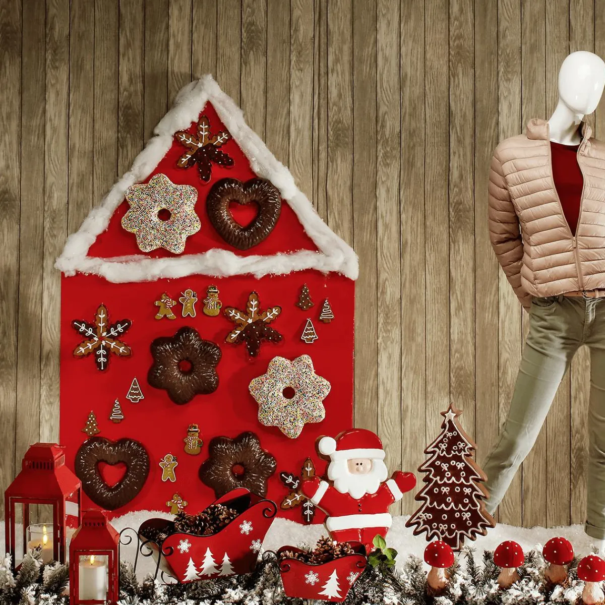 Hot DecoWoerner Lebkuchen "Tanne" Lebensmittel-Attrappe 40 Cm braun