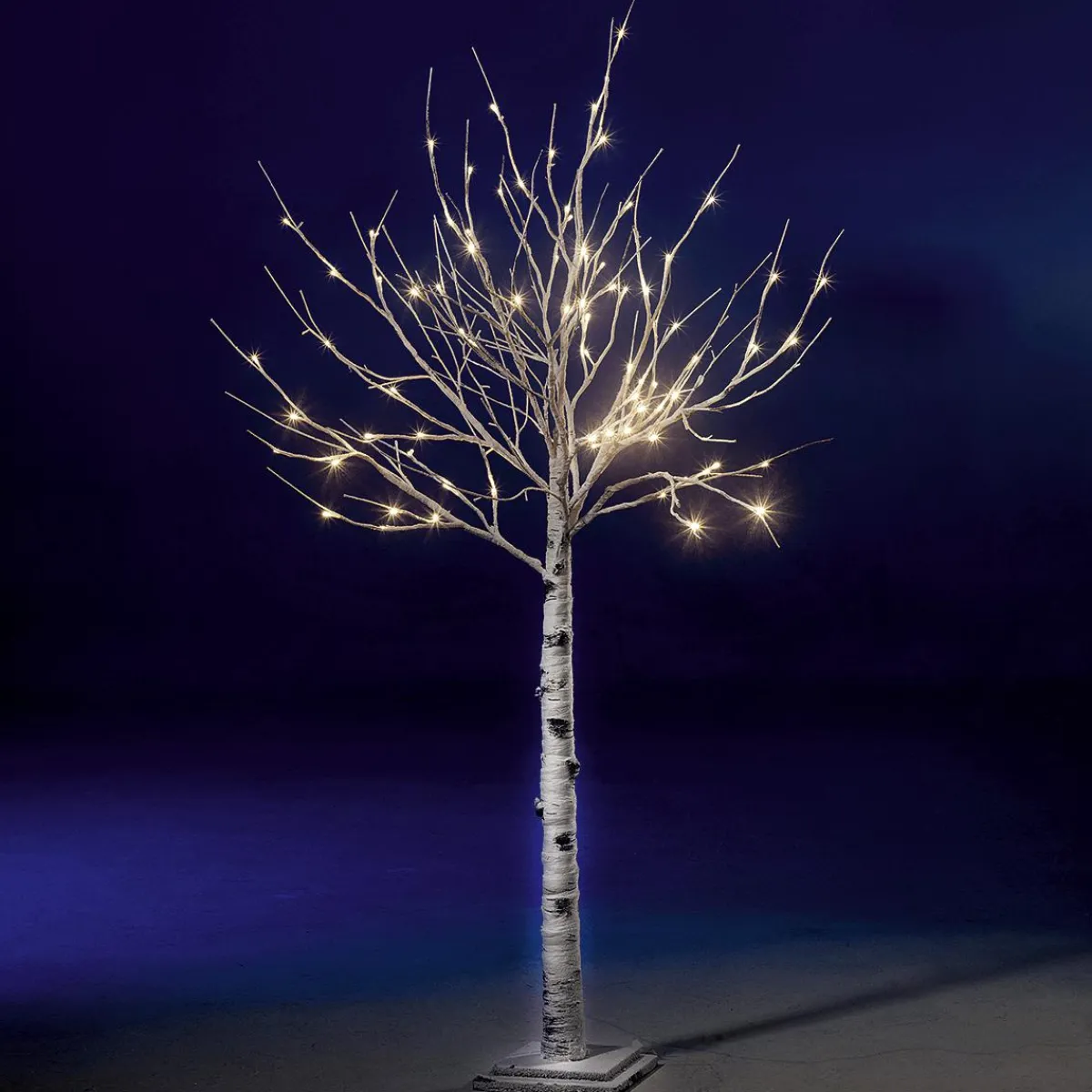 Outlet DecoWoerner LED Birke, 120 Cm weiß