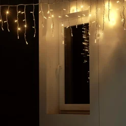 DecoWoerner LED Blinkendes Profi Icicle-Light System IP67, 300 Cm weiß