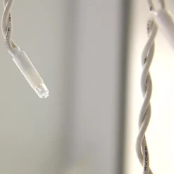 DecoWoerner LED Blinkendes Profi Icicle-Light System IP67, 300 Cm weiß