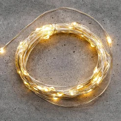 Outlet DecoWoerner LED Draht Lichterkette Für Außen, 10 M, silber