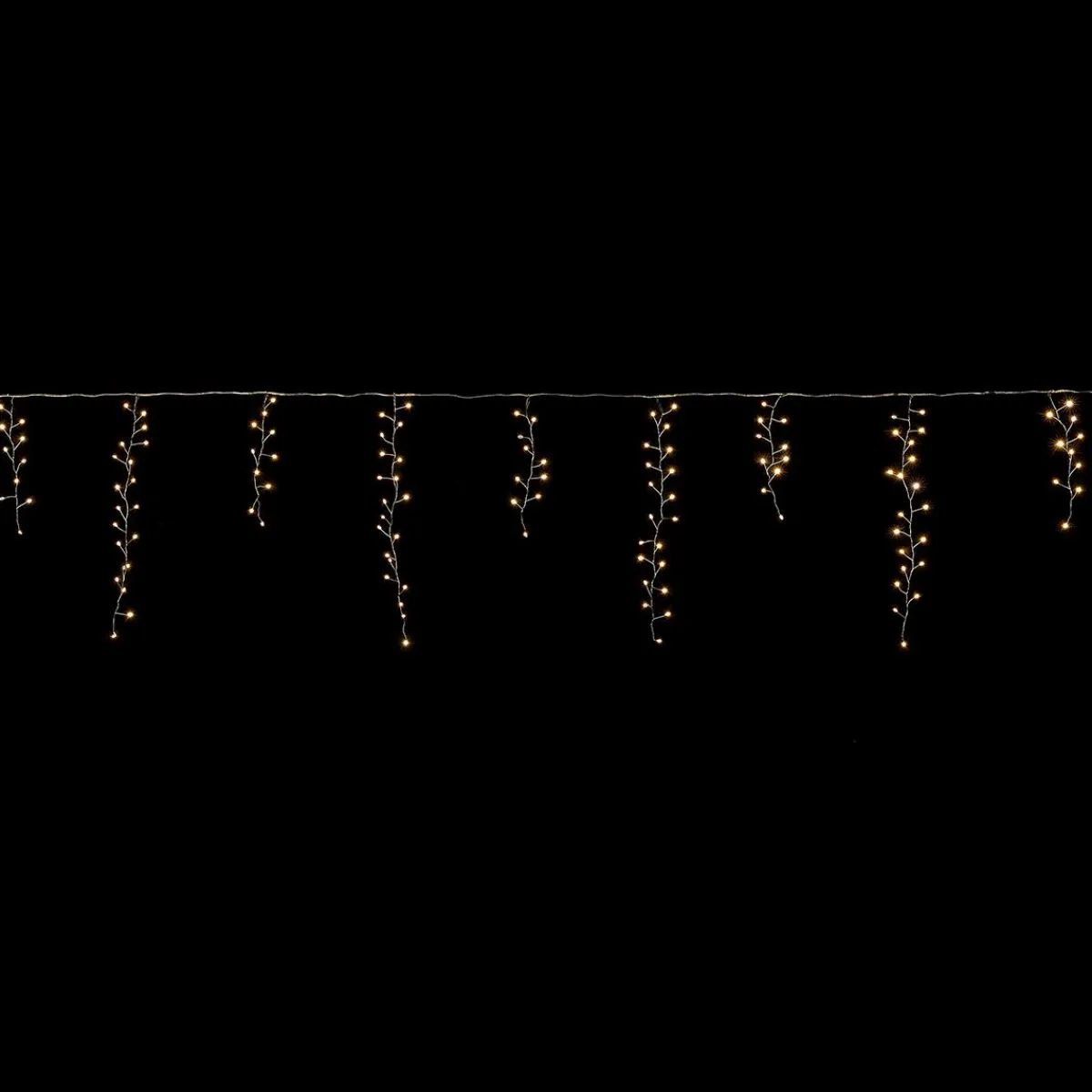Sale DecoWoerner LED Draht-Icicle Light "Feuerwerk", 385 Cm silber