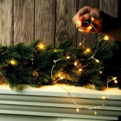 Sale DecoWoerner LED Draht-Lichterkette Twinkle Für Außen, 10 M, silber