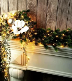Sale DecoWoerner LED Draht-Lichterkette Twinkle Für Außen, 10 M, silber