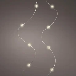 Outlet DecoWoerner LED Drahtlichterketten Batteriebetrieben silber