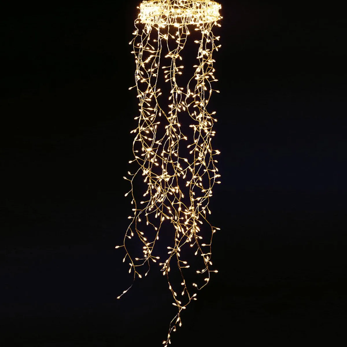 Hot DecoWoerner LED Draht-Lichtring "Feuerwerk", 60 Cm silber