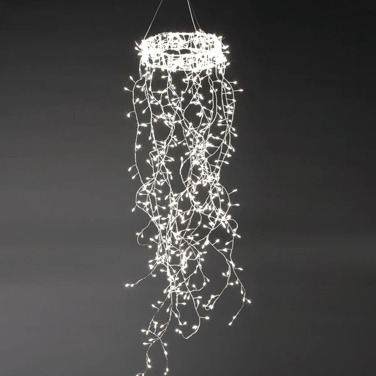 Hot DecoWoerner LED Draht-Lichtring "Feuerwerk", 60 Cm silber