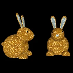 Clearance DecoWoerner LED Hase Sitzend Für Außen 180 X 130 Cm gold