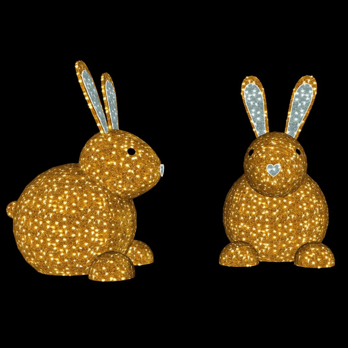 Clearance DecoWoerner LED Hase Sitzend Für Außen 180 X 130 Cm gold