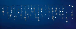 DecoWoerner LED Icicle-Light Für Außen, 200 Cm weiß