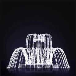 Sale DecoWoerner LED Kalt Lichterbrunnen NIAGARA 230 X 290 Cm silber
