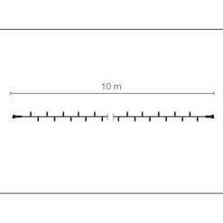 DecoWoerner LED Kupplungslichterkette Für Außen IP67, 24 M Ohne Zuleitung