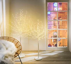 Discount DecoWoerner LED Lichterbaum, 150 Cm weiß