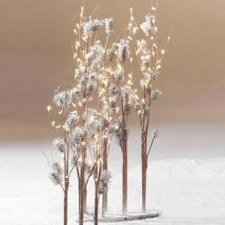 DecoWoerner LED Lichterzweige Kiefer, 130 Cm braun