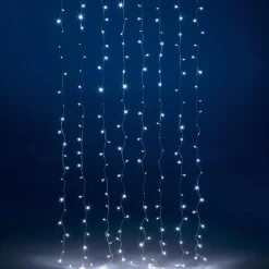 New DecoWoerner LED Lichtvorhang Blinkend Für Außen, 100 Cm weiß