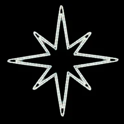 Outlet DecoWoerner LED Metal-Stern , Kaltweiß Ropelight 85 Cm silber