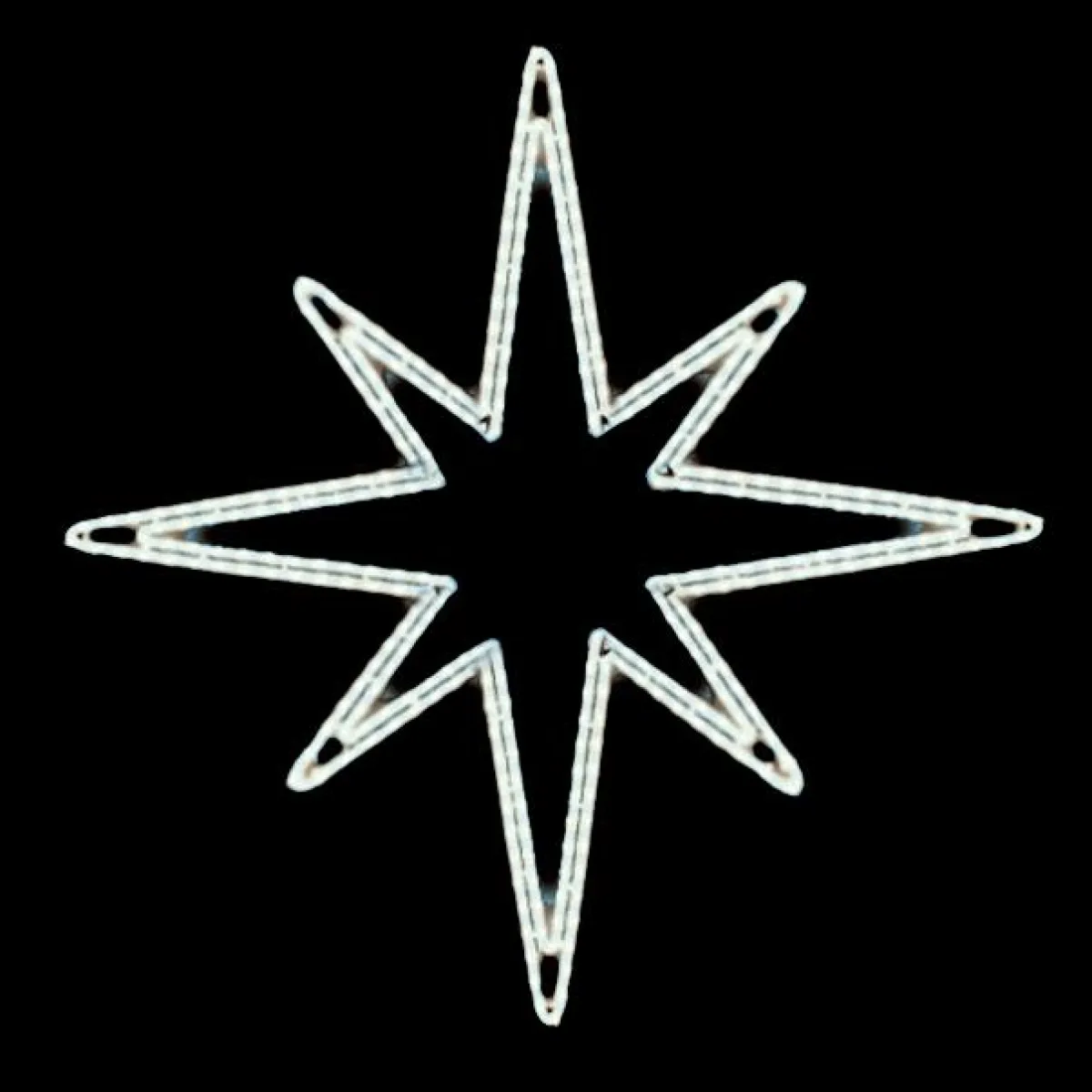 Outlet DecoWoerner LED Metal-Stern , Kaltweiß Ropelight 85 Cm silber