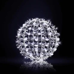 Clearance DecoWoerner LED Paillettenkugel 75 Cm Ø silber