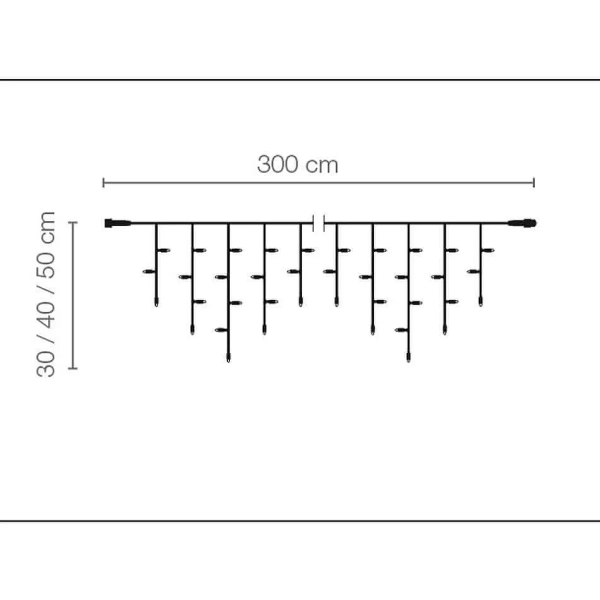 Hot DecoWoerner LED Profi Icicle-Light System IP67, 300 Cm Ohne Zuleitung schwarz