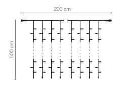 Discount DecoWoerner LED Profi Lichtvorhang System IP20, 500 Cm Ohne Zuleitung