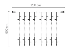 Clearance DecoWoerner LED Profi Lichtvorhang System IP20, 900 Cm Ohne Zuleitung