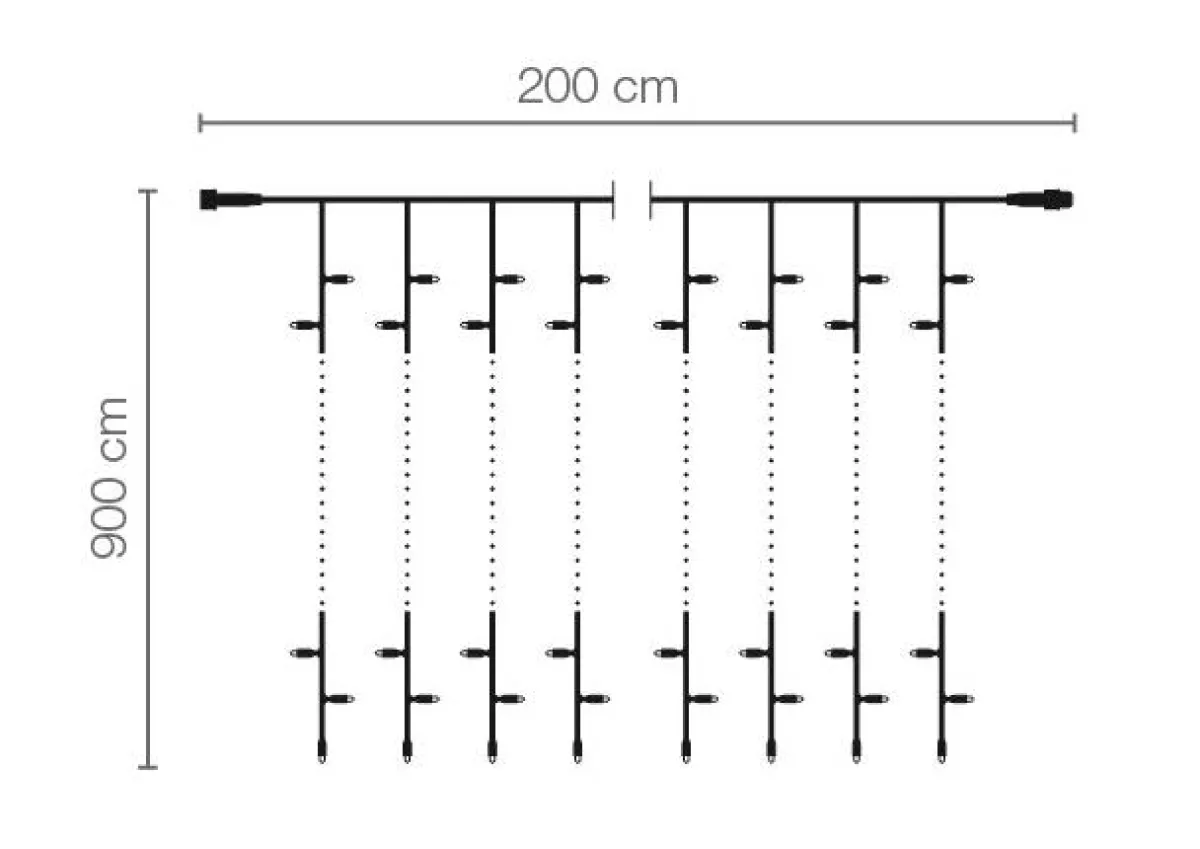 Clearance DecoWoerner LED Profi Lichtvorhang System IP20, 900 Cm Ohne Zuleitung
