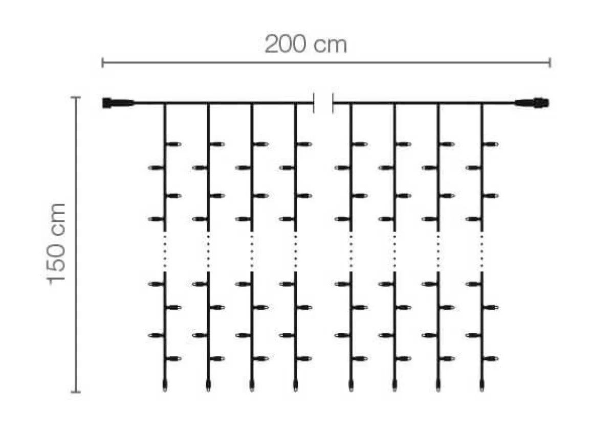 New DecoWoerner LED Profi Lichtvorhang System IP20 150 Cm Ohne Zuleitung