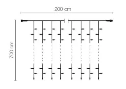 New DecoWoerner LED Profi Lichtvorhang System IP20, 700 Cm Ohne Zuleitung