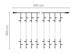 Outlet DecoWoerner LED Profi Lichtvorhang System IP20, 900 Cm Ohne Zuleitung
