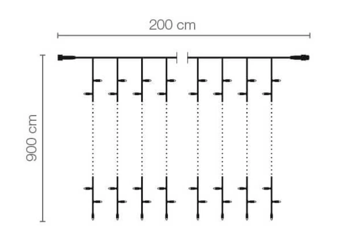 Outlet DecoWoerner LED Profi Lichtvorhang System IP20, 900 Cm Ohne Zuleitung