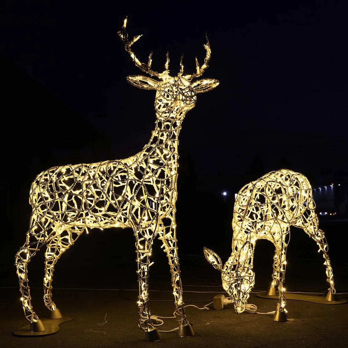 Outlet DecoWoerner LED Rehkitz Weiblich Für Außen 100 Cm silber