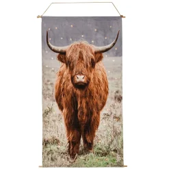 Discount DecoWoerner LED Stoffbanner Kuh Auf Der Weide 60 X 110 Cm