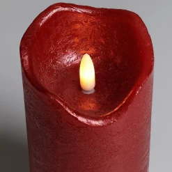 Online DecoWoerner LED Wachs-Kerze 7,5 Cm Ø, 12,5 Cm Hoch rot