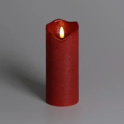 Outlet DecoWoerner LED Wachs-Kerze 7,5 Cm, Ø 15 Cm Hoch rot