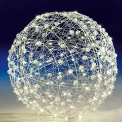 Best DecoWoerner LED-Draht-Leuchtkugel 45 Cm Ø silber