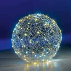Online DecoWoerner LED-Draht-Leuchtkugel Blinkend 45 Cm Ø silber