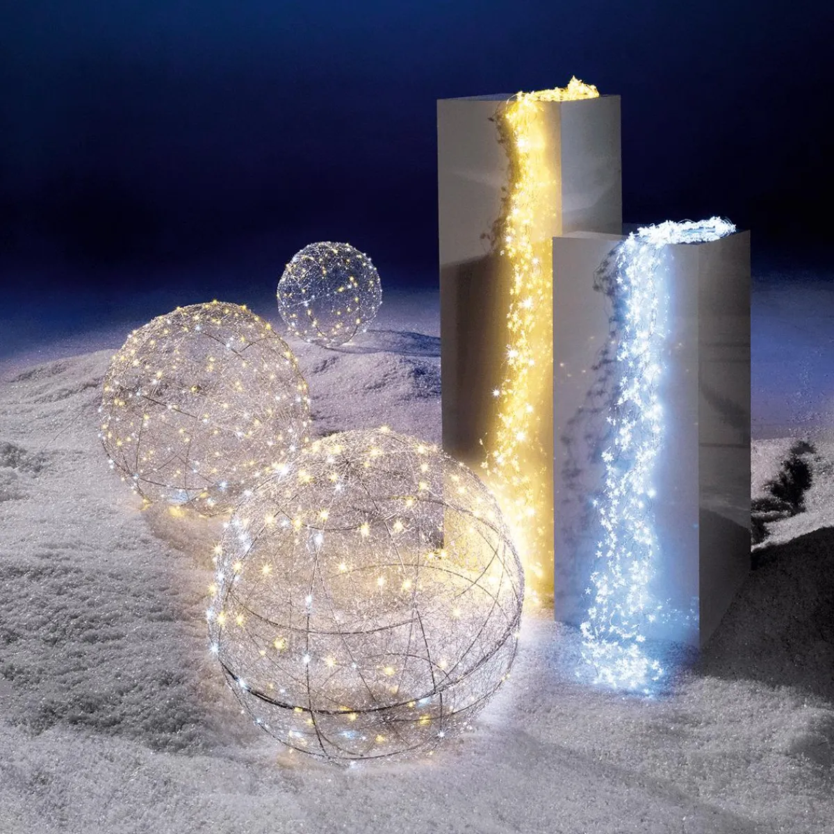 Online DecoWoerner LED-Draht-Leuchtkugel Blinkend 45 Cm Ø silber
