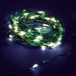 Discount DecoWoerner LED-Draht-Lichterkette Für Weihnachtsbäume, 4 Stränge à 4 M grün