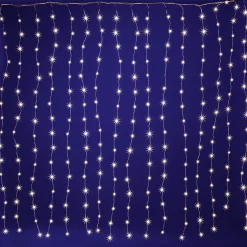 DecoWoerner LED-Draht-Lichtvorhang Für Außen, 150 Cm silber