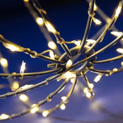 Outlet DecoWoerner LED-Leuchtkugel Für Außen, LED Warm - Weiß, 30 Cm Ø silber