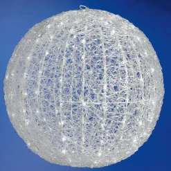 Outlet DecoWoerner LED-Leuchtkugel Ice, 50 Cm Ø weiß