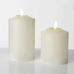 Outlet DecoWoerner LED-Wachskerze 7,5 X 11,5 Cm weiß